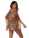 Chiffon Beach Short Sleeves Cover-Ups