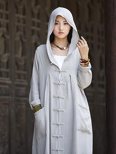 Chinese Style Casual Coat with Cape, Five Colors