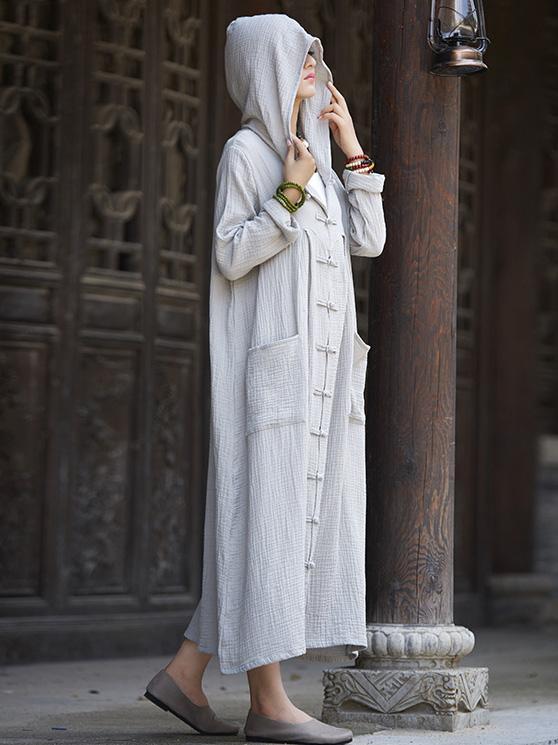 Chinese Style Casual Coat with Cape, Five Colors