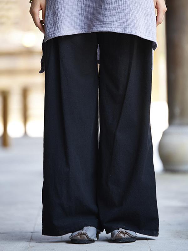 Casual National Style Cotton Pants