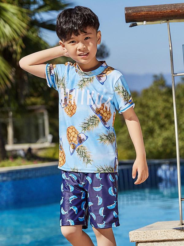 AONIHUA Pineapple Little Boy Swimwear