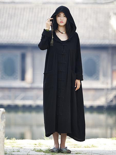 Chinese Style Casual Coat with Cape, Five Colors