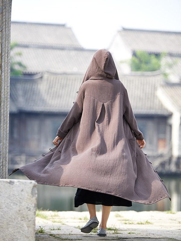 Chinese Style Casual Coat with Cape, Five Colors