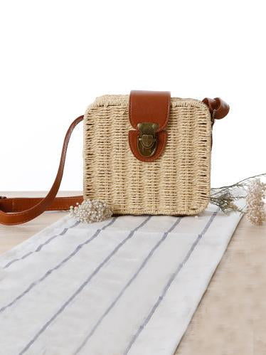 Knitted Bohemia Buckle Crossbody Bag