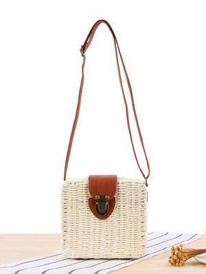 Knitted Bohemia Buckle Crossbody Bag