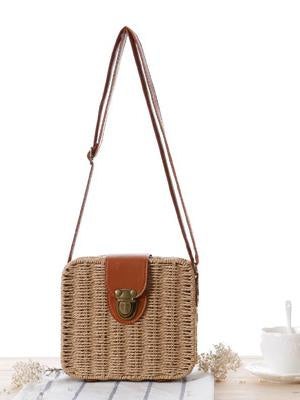 Knitted Bohemia Buckle Crossbody Bag