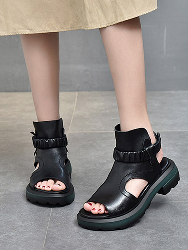 Original Vintage Elasticity Hollow Platform Shoes