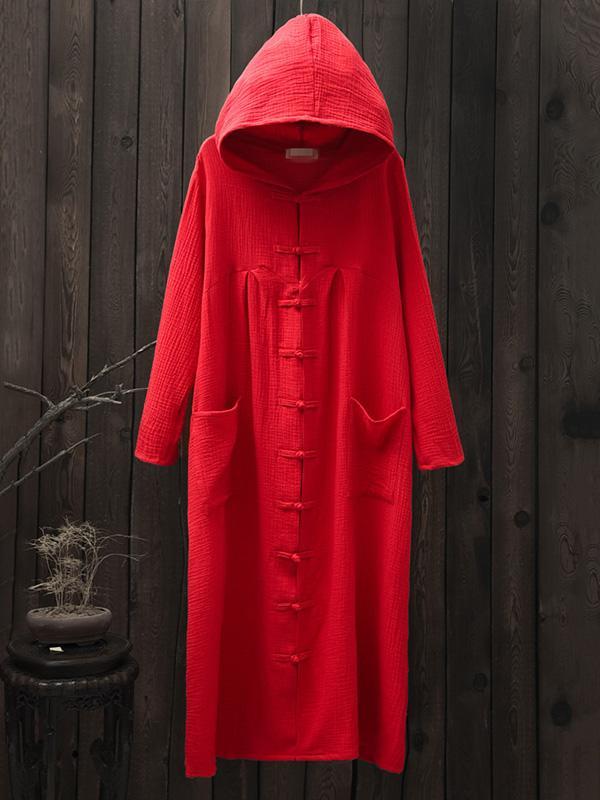 Chinese Style Casual Coat with Cape, Five Colors