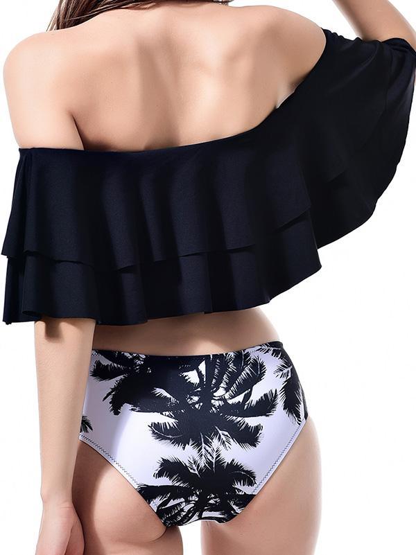 Falbala Off-the-shoulder Bikinis Swimwear