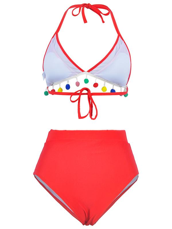 Gauze High Waisted Bikini Swimsuit