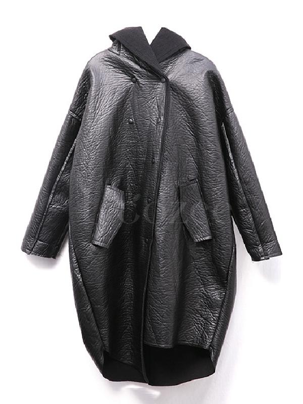 Loose Fleece Lined Fur Coat