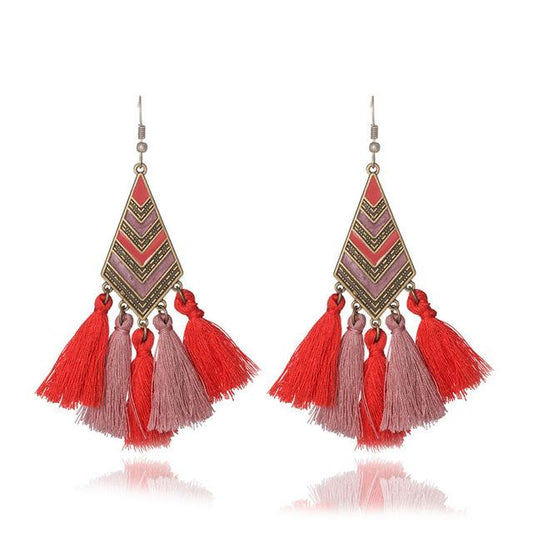 5 Color Diamond earrings tassel earrings