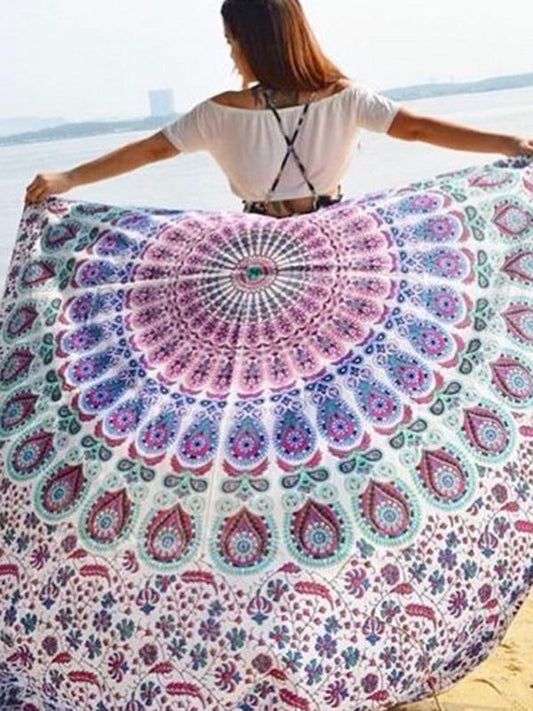 Romantic Summer Rectangle Shawl Beach Mat Yoga Mat