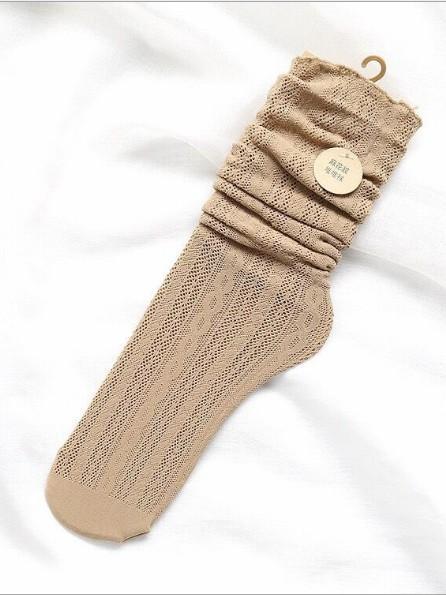 Cutie Stringy Selvedge Hollow Knee-socks