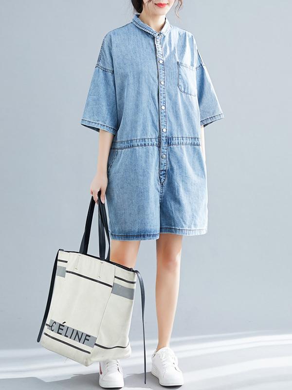 2019 Summer New Fashion Denim Rompers