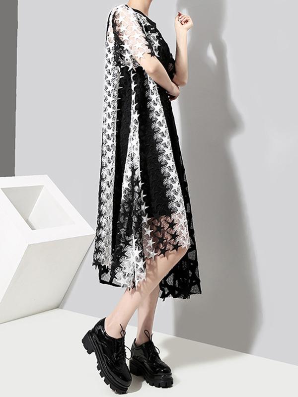 Loose Split-joint Irregular Long Dress