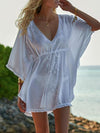 Plus Size Loose With Drawstring Waist Cover-ups Swimwear