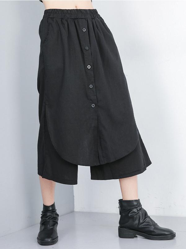 False-Dress Wide Pants