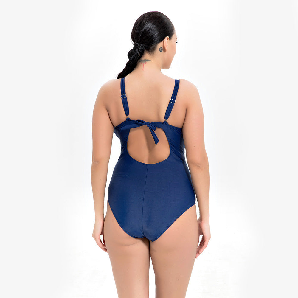 1946 PRINTING PLUS SIZE ONE-PIECE SWIMSUIT