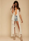 Knitting Hollow Split Tassels Cover-Ups