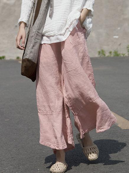 Original Style Woman Long Pants in Light Pink Color