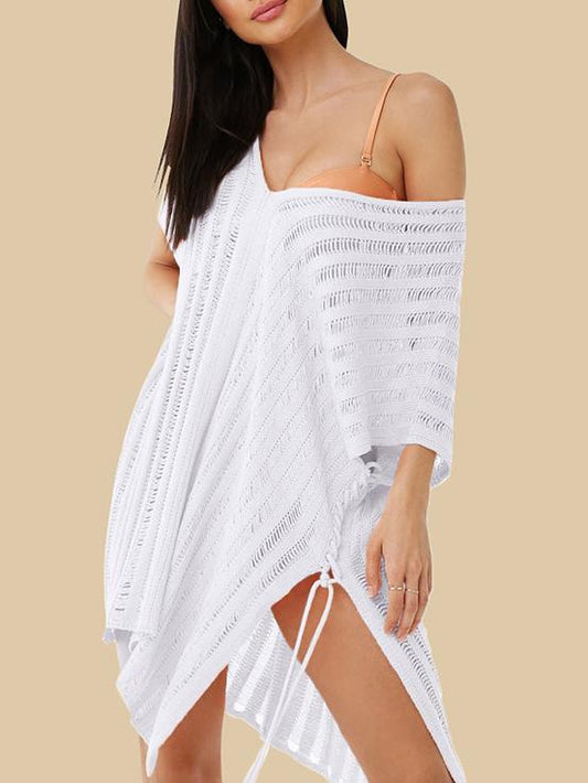 Sexy Hollow Split-side Cover-ups Swimwear