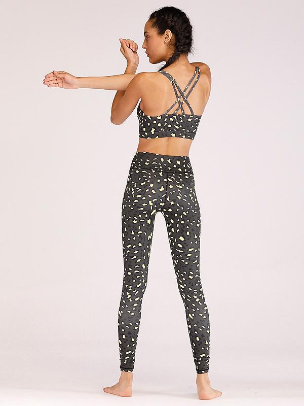 Braces Backness Leopard Yoga&Gym Suits