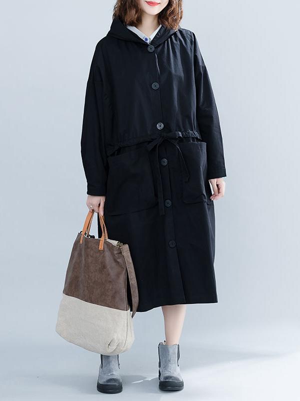 Loose Oversize Solid Winter Trench Coat