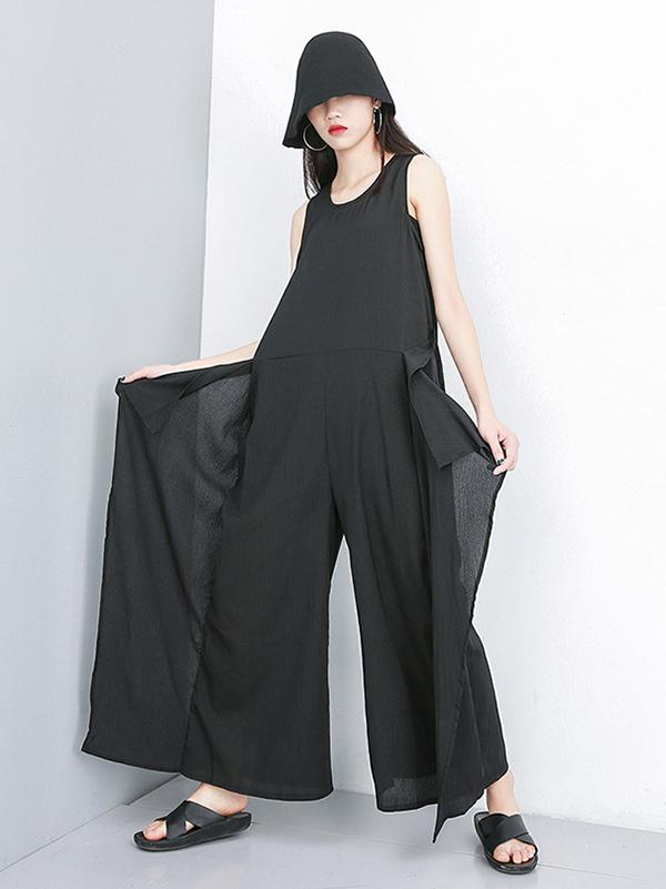 Loose Wide-leg Split-joint Jumpsuit