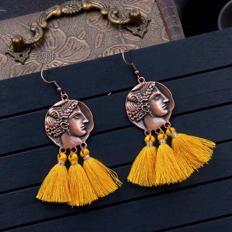 Retro alloy earrings