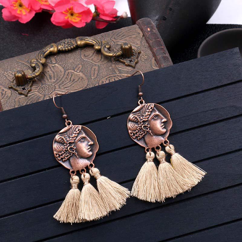 Retro alloy earrings