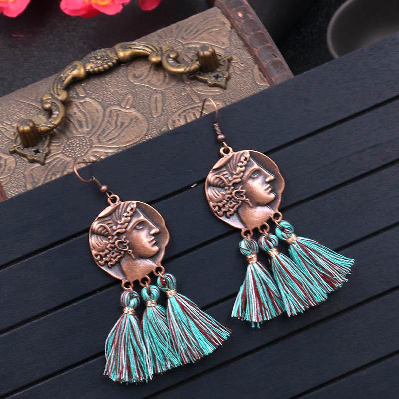 Retro alloy earrings