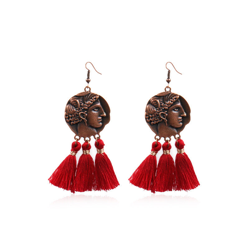 Retro alloy earrings