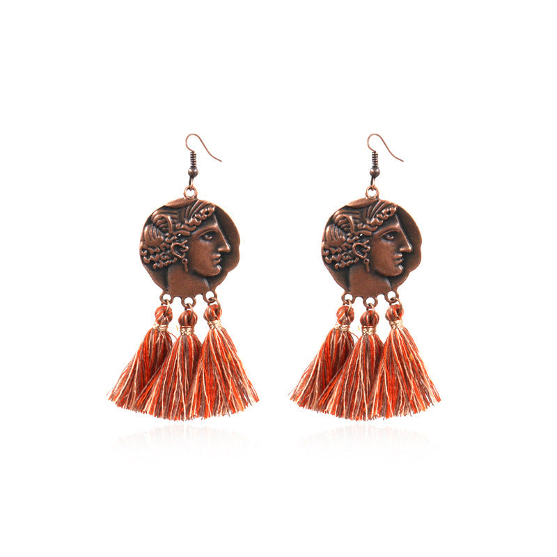 Retro alloy earrings