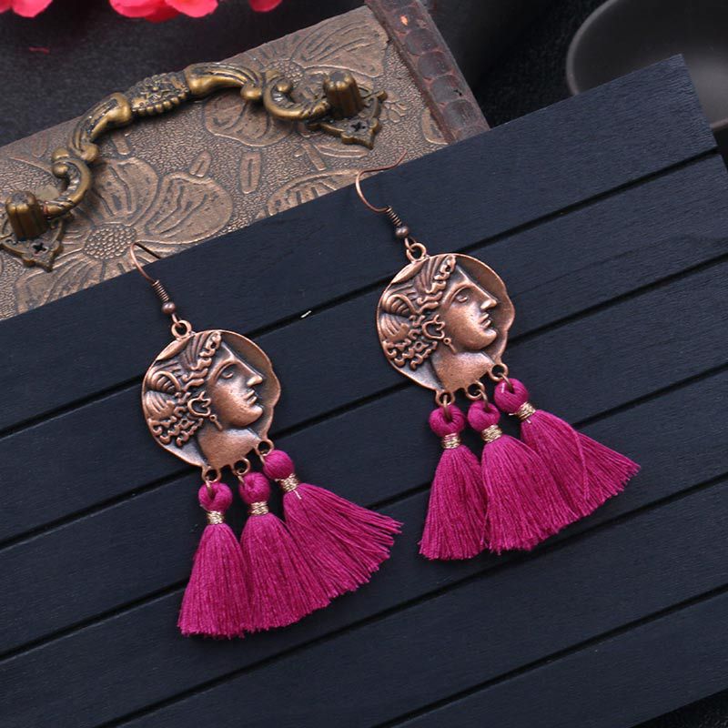 Retro alloy earrings