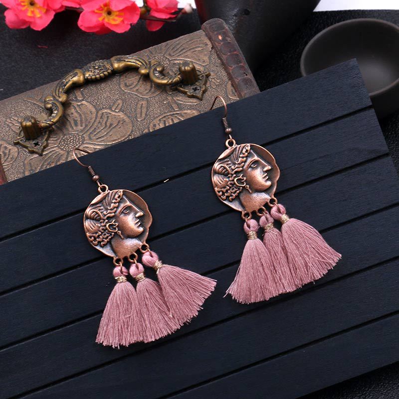 Retro alloy earrings