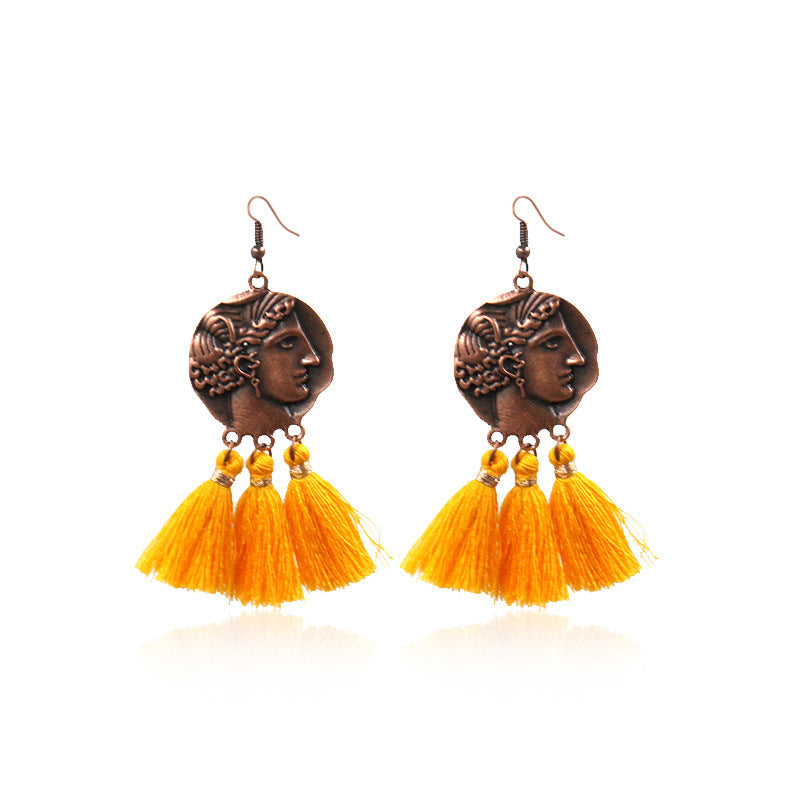 Retro alloy earrings