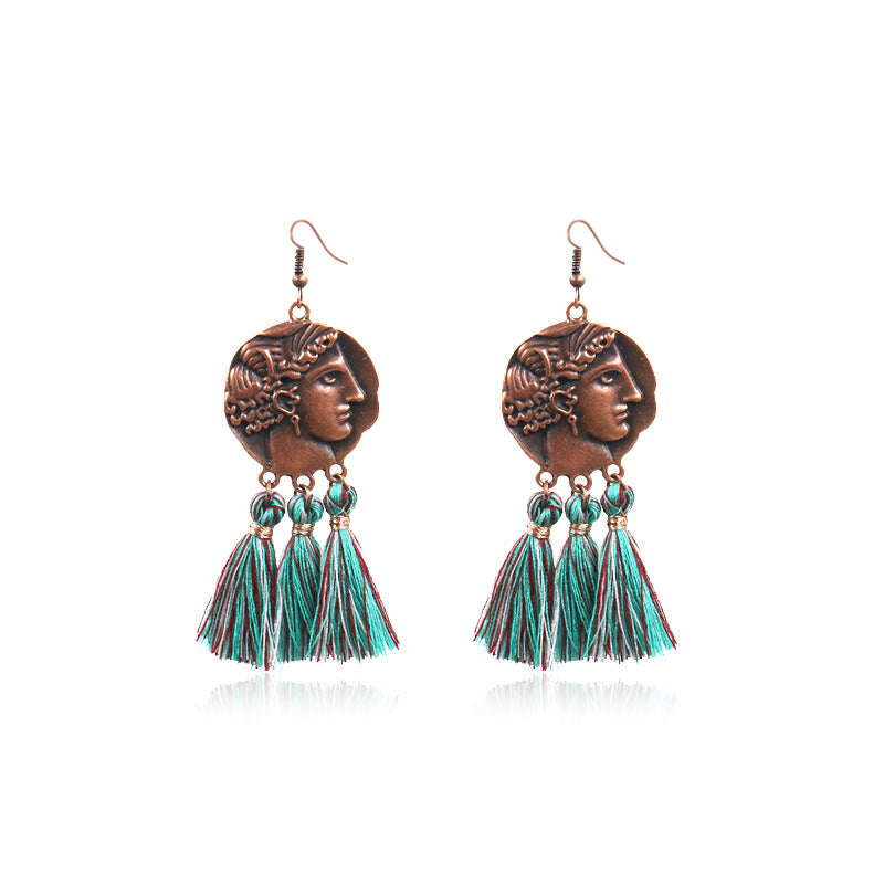 Retro alloy earrings