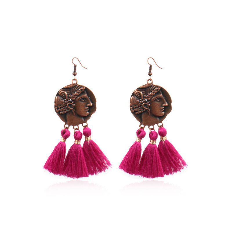 Retro alloy earrings