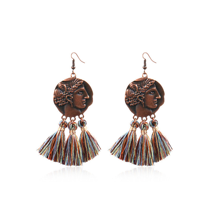 Retro alloy earrings