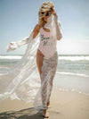 Sexy Lace See Through Beach Loose Cover-Ups