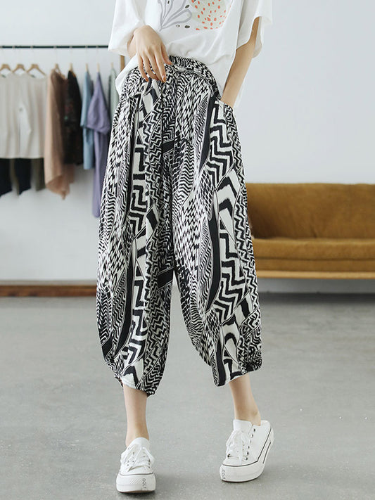 Casual Empire Printing Harem Capri-Pants