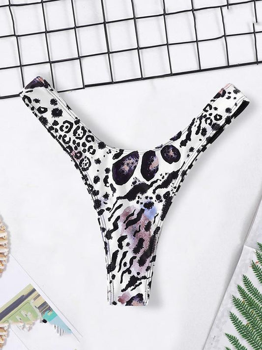 Floral-Print Triangles Low Waist Bikini Pants