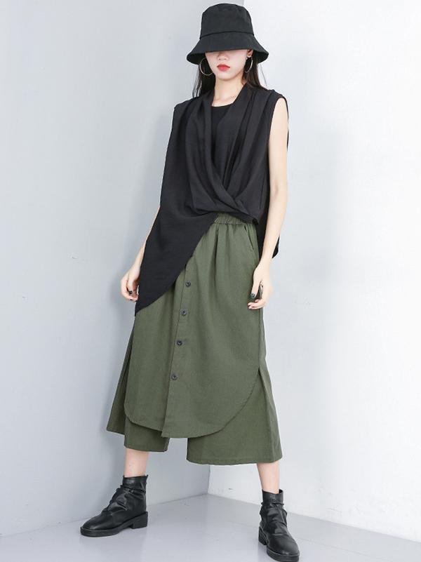 False-Dress Wide Pants