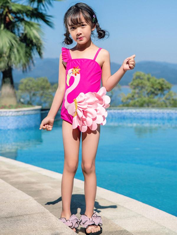 AONIHUA Flamingo Lovely One Piece Swimwear