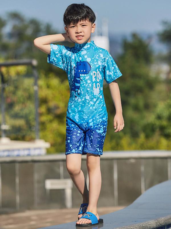 AONIHUA Dinosaur Printed Little Boy Swimwear