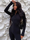 Solid Color Long Sleeves Jumpsuits