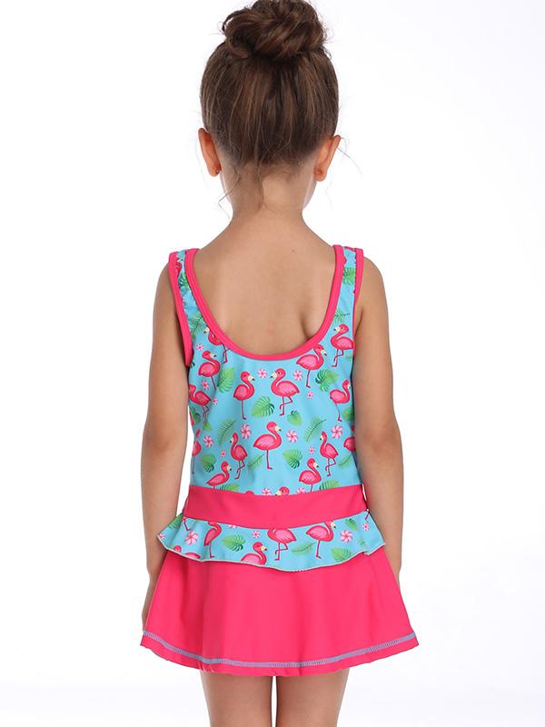 Fashion Flamingo Printed Kids Swimwear