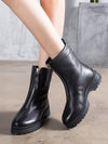 Warm Zipper Mid Calf Boots