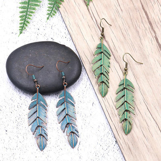 Fashion vintage alloy leaves fashion Earrings Wholesale